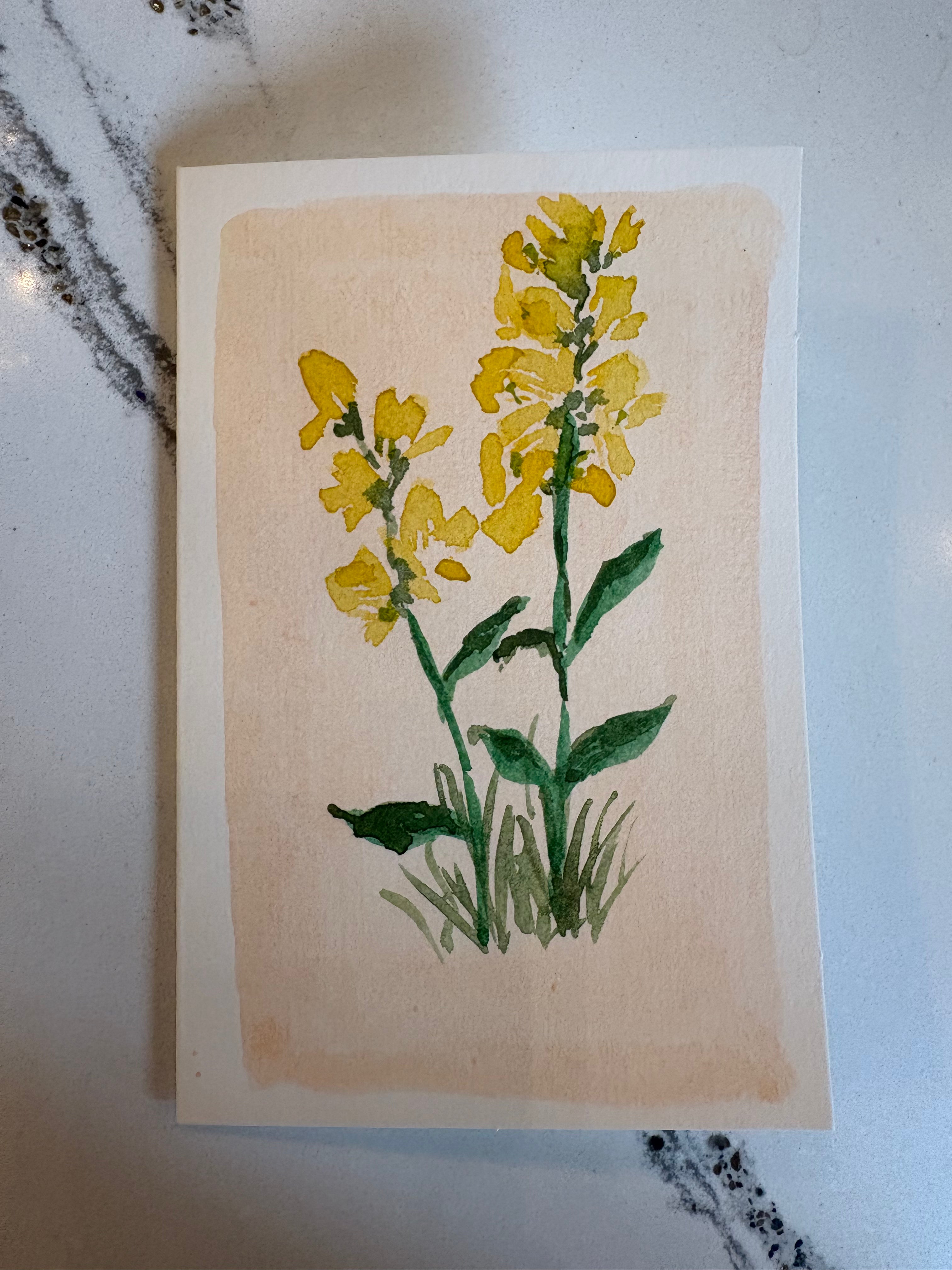 Butter flowers in Watercolor