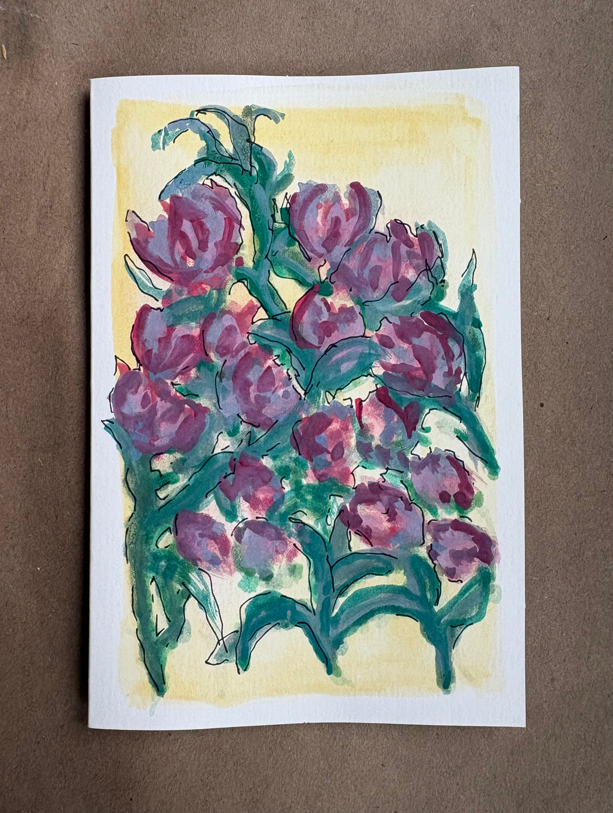 Summer's Not Over Yet - 4x6 watercolor card with envelope